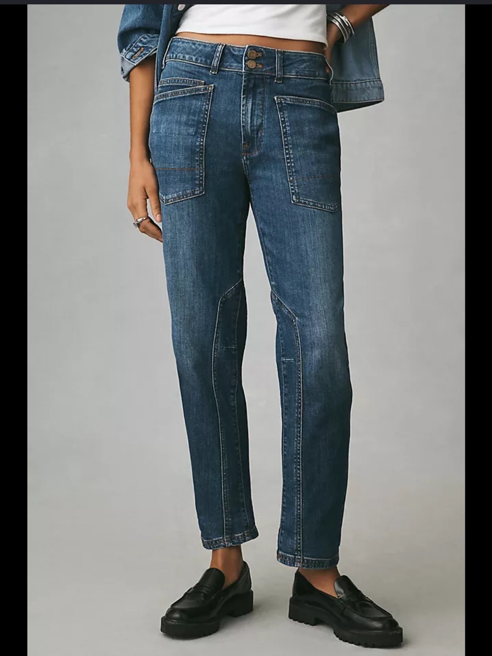 Pilcro Wanderer Relaxed Jeans in Indigo